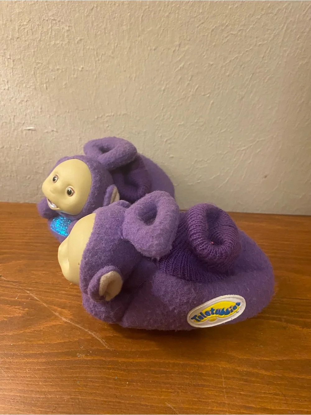 Vintage Telletubbies 1999 Tinky Winky Purple Toddler Slippers Sz3-4 Rare HTF